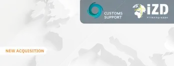 logos of customs support and izd